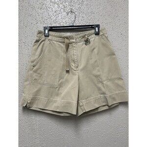 Lauren Ralph Lauren Women's Khaki Chino Cargo Shorts Belted Size 10 Tan